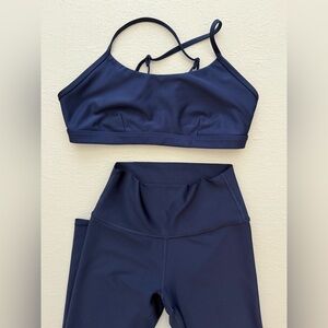 ALO airlift leggings and bra in Navy